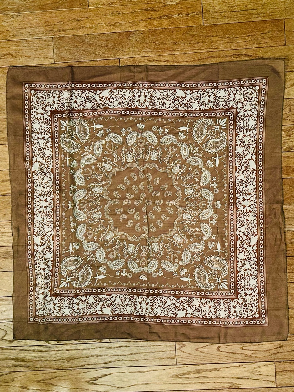 Brown Paisley Bandana